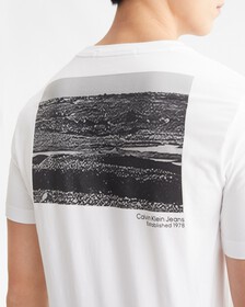 LANDSCAPE PRINT SLIM TEE, Bright White, hi-res
