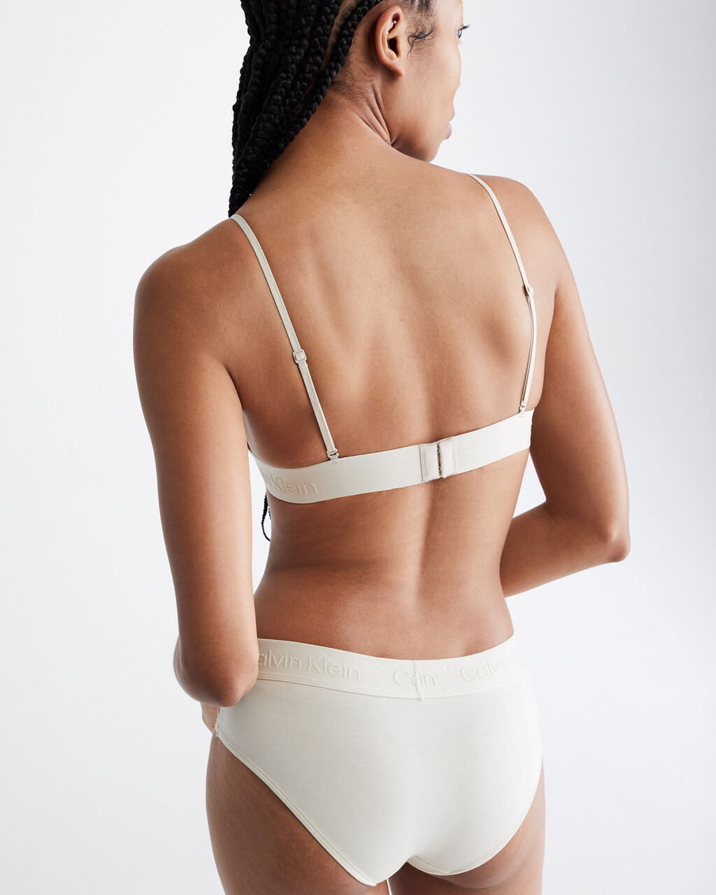 CK Standards Unlined Triangle Bra, Bone White, hi-res