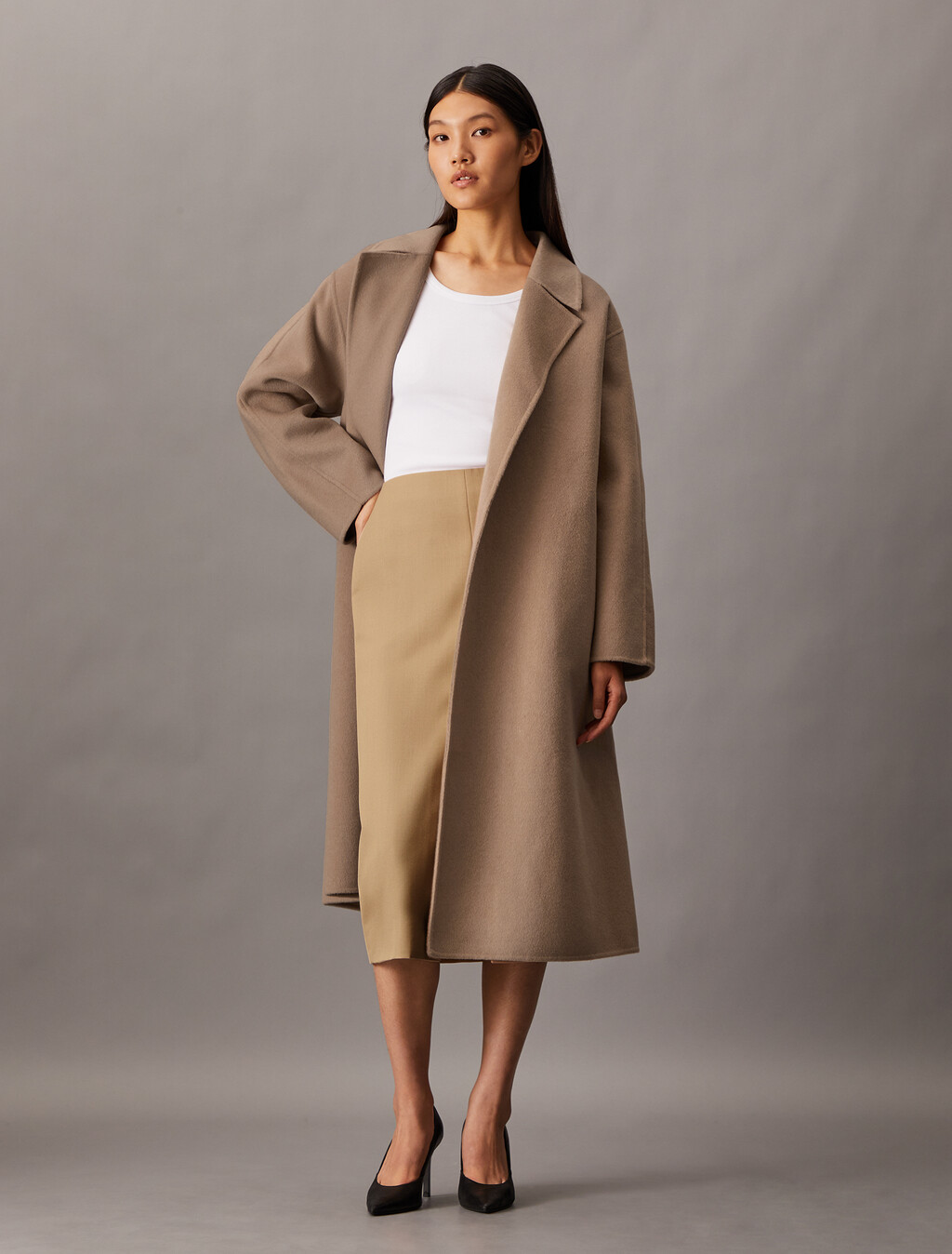 Hero Double Face Wool Blend Trench Coat, Amphora, hi-res