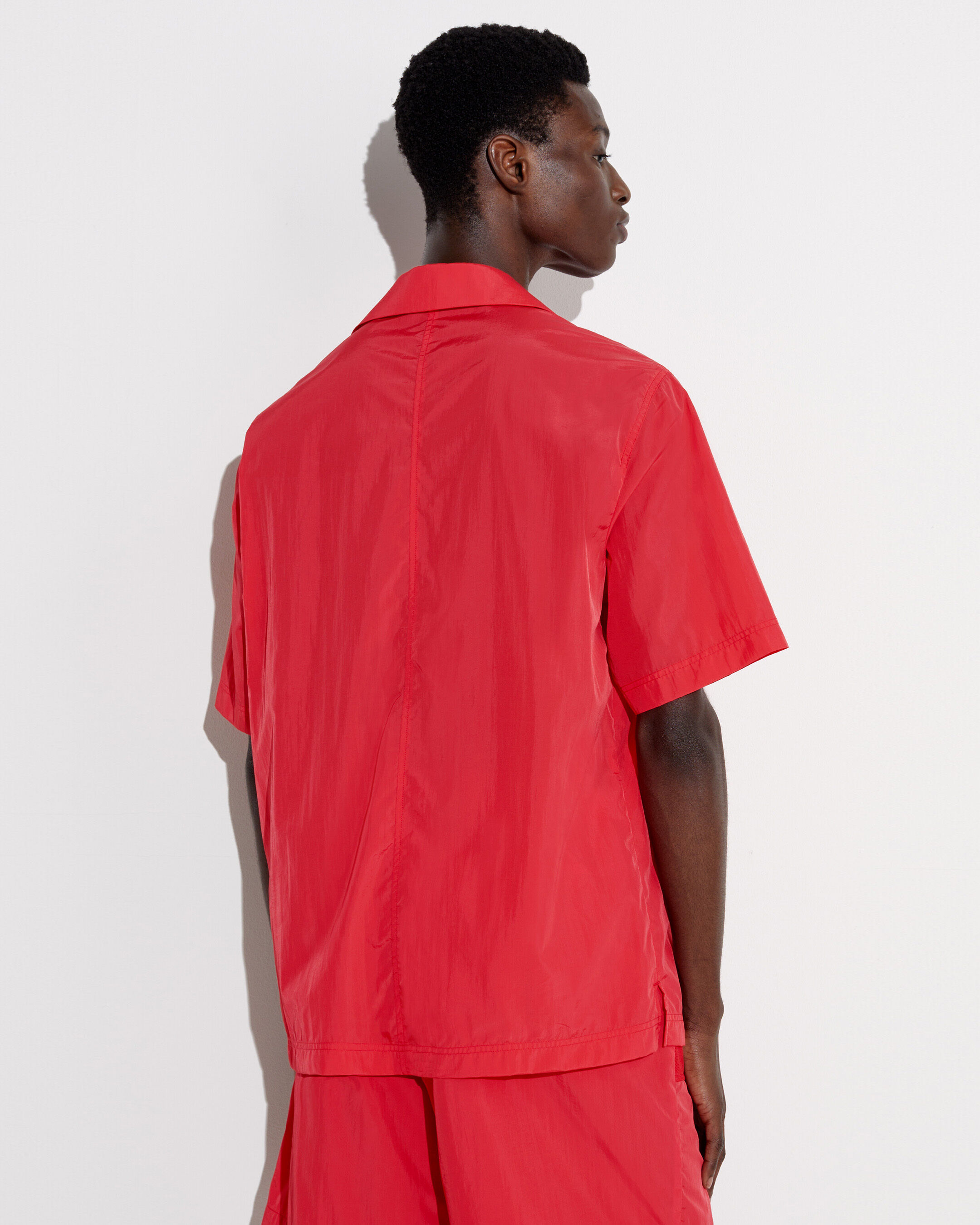 Red polo clearance button up shirt