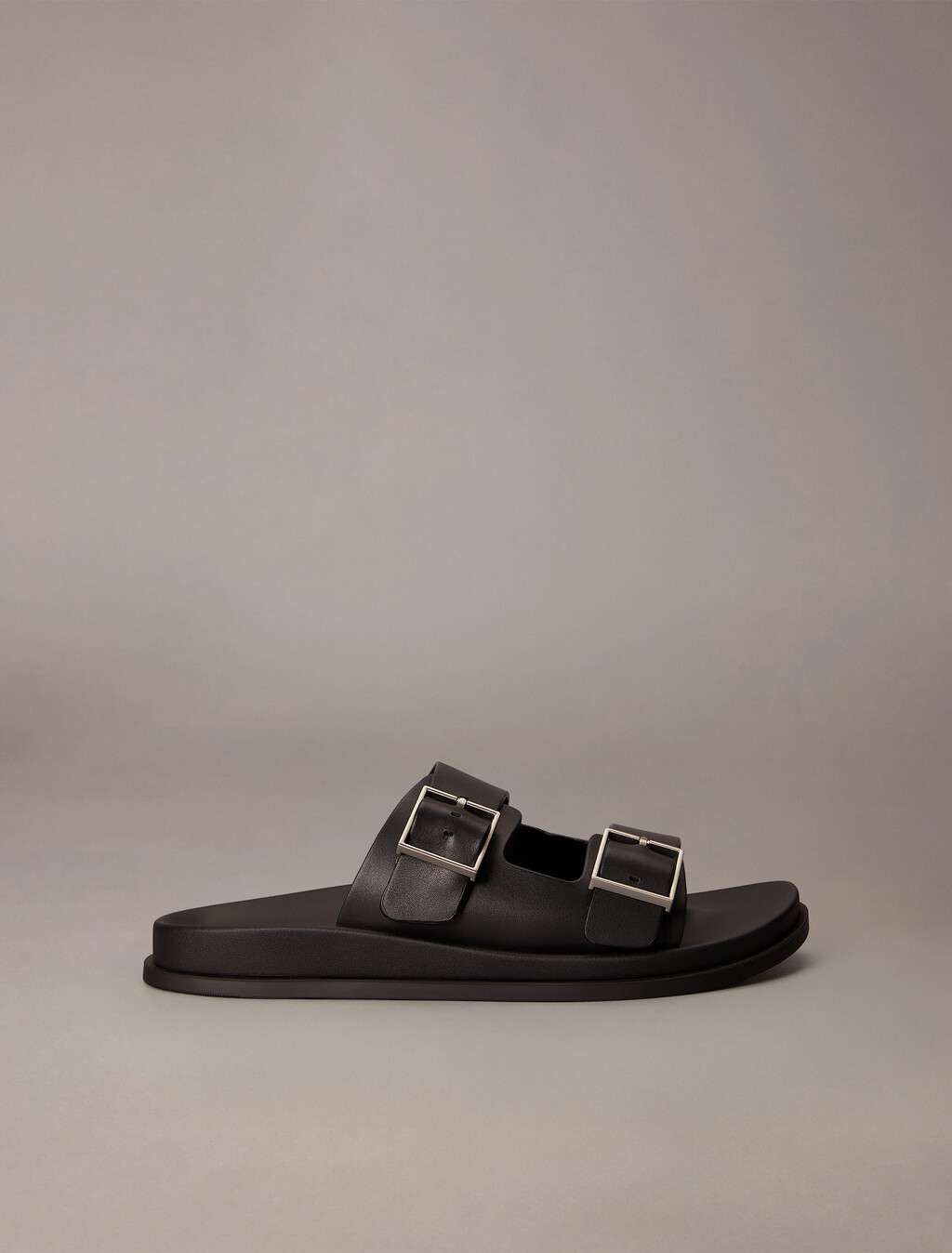 Double Buckle City Sandal, Triple Black, hi-res