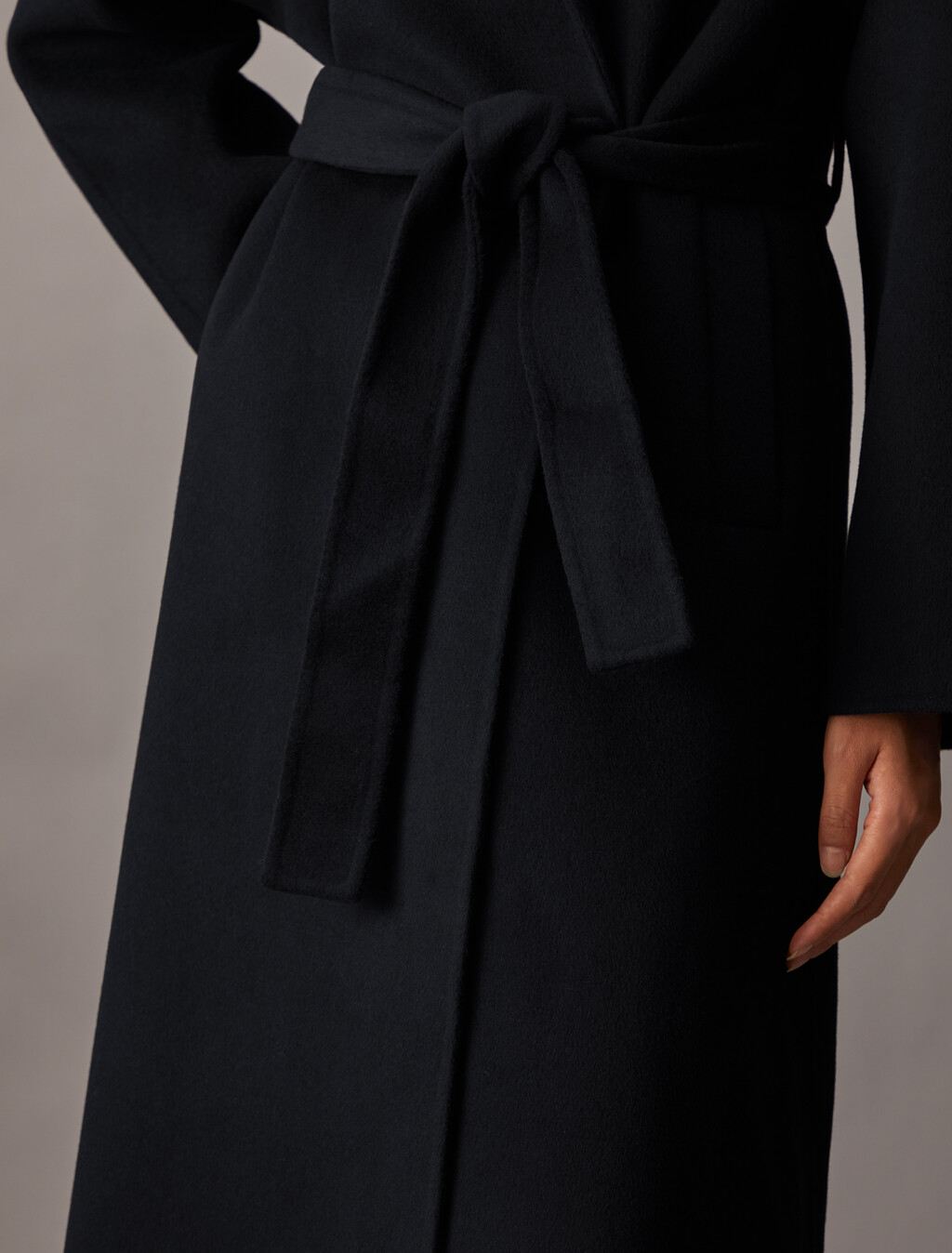 Hero Double Face Wool Blend Trench Coat, Black, hi-res