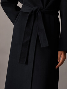 Hero Double Face Wool Blend Trench Coat, Black, hi-res