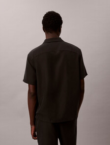 Soft Modal Short Sleeve Shirt, Black, hi-res