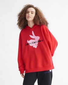 Year Of The Rabbit Hoodie, FLAME SCARLET, hi-res