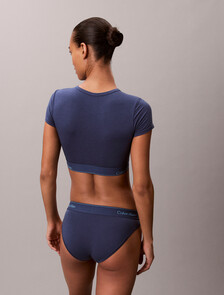 T-Shirt Bralette - Icon Cotton Modal, Dark Denim, hi-res