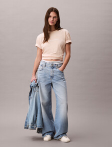 Relaxed Standard Logo Crewneck Tee, Mother Of Pearl, hi-res