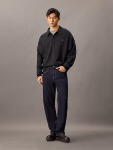Relaxed Rugby Shirt, Ck Black, hi-res