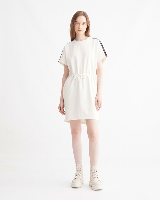 RECONSIDERED LOGO TAPE T-SHIRT DRESS