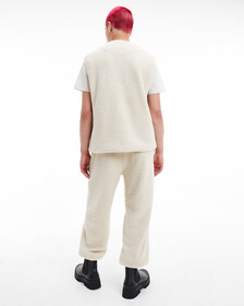 GENDERLESS MONOGRAM FLEECE VEST, Eggshell, hi-res