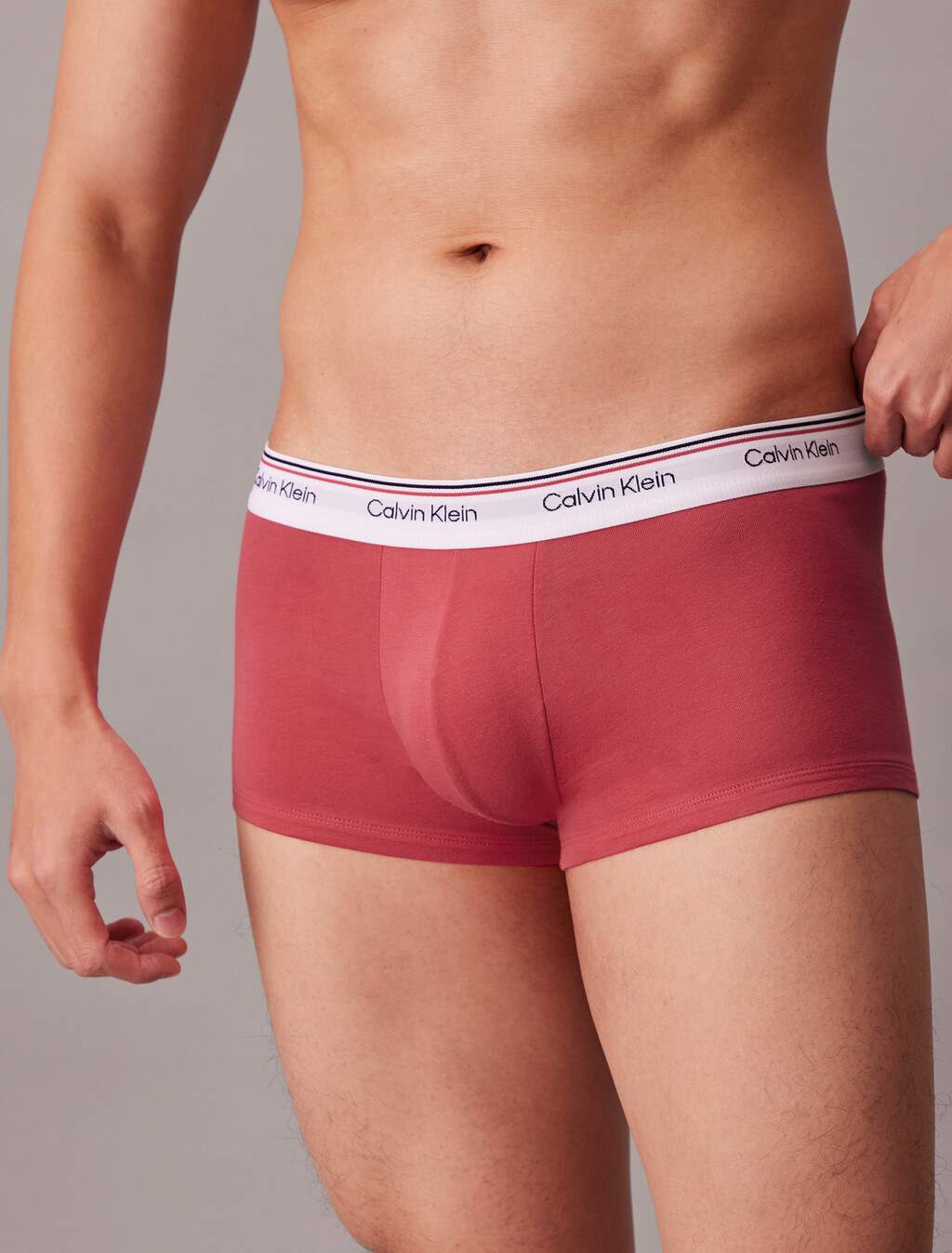 Cotton Stretch Balance Low Rise Trunks 3 Pack, shoreline/ zen rose/ grey heather, hi-res