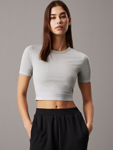 Modern Sport Cropped Tee, B10 Grey Heather, hi-res