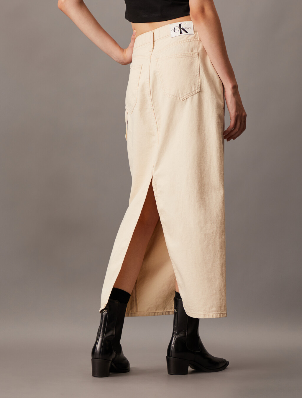Denim Utility Maxi Skirt, Denim Light, hi-res
