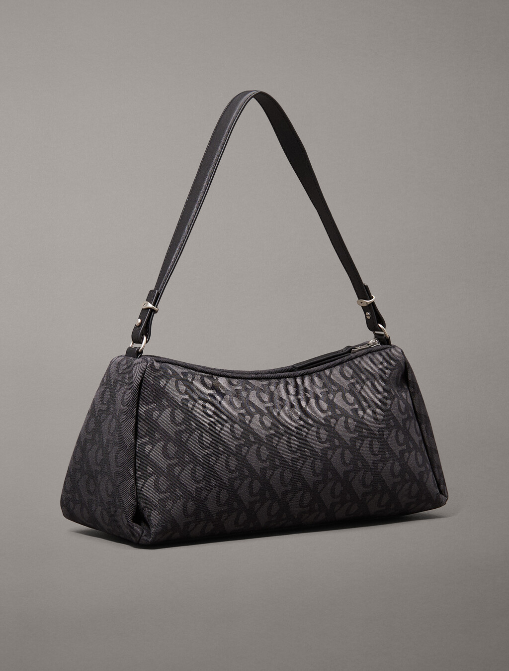 Logo Jacquard Shoulder Bag, Black, hi-res