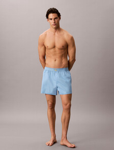 CK X Cotton Monogram Slim Boxer, Gulf Blue, hi-res