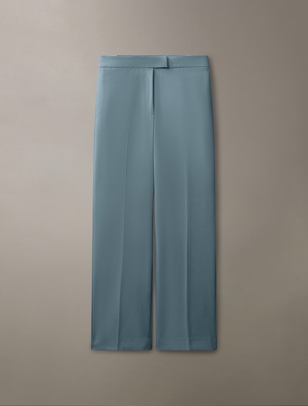 Coated Gabardine Flare Trousers, Stormy Weather, hi-res