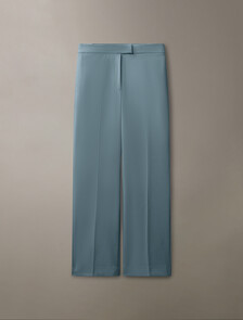 Coated Gabardine Flare Trousers, Stormy Weather, hi-res