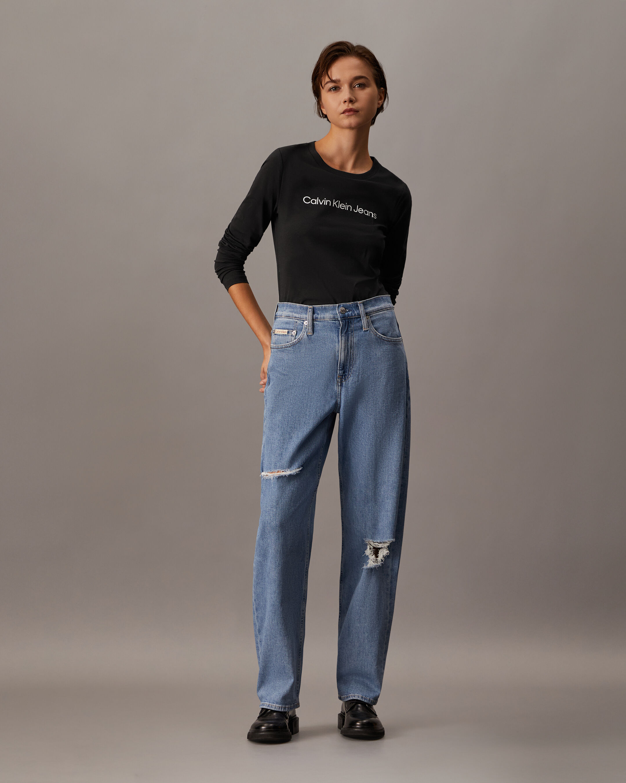 Calvin klein shrunken tee discount