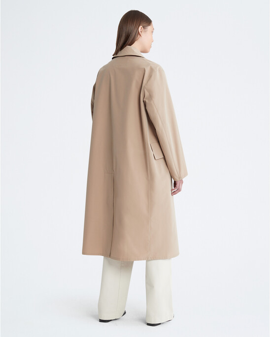 Woven Trench Duster Coat