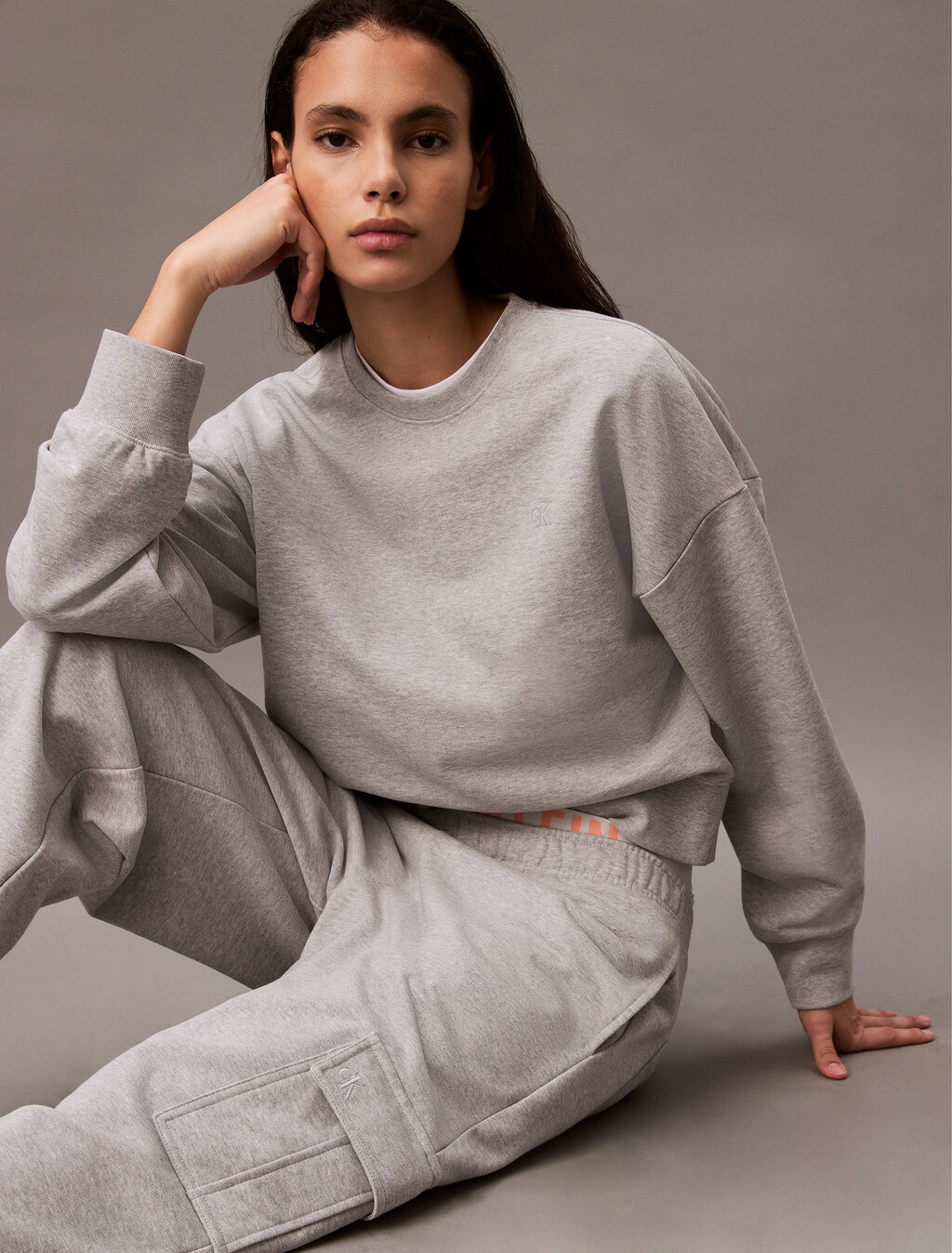 Relaxed Cotton Terry Sweatshirt, Heroic Grey Heather, hi-res