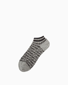MEN'S LOGO LOW CUT SOCKS, MEDIUM GREY, hi-res