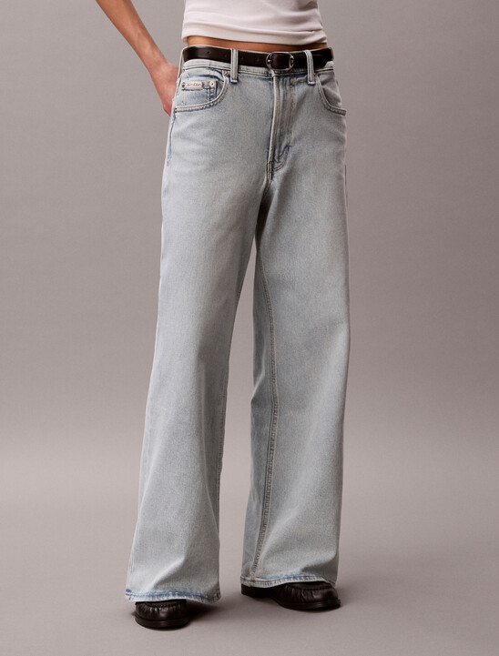 COOLMAX Washed High Rise Wide Leg Jeans