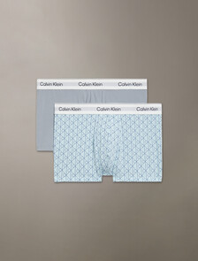 Icon Cotton Stretch Trunks 2 Pack, Misty Grey/ICON COTTON EMBLEM NIAGRA MIST, hi-res