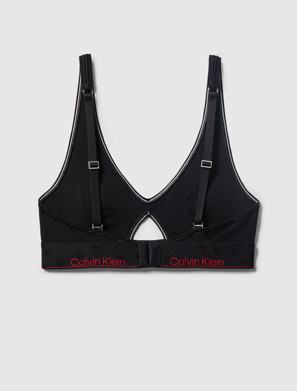 Icon Cotton Lightly Lined Triangle Bralette, Black, hi-res