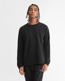 COTTON TERRY LOGO SWEATSHIRT, BLACK BEAUTY, hi-res