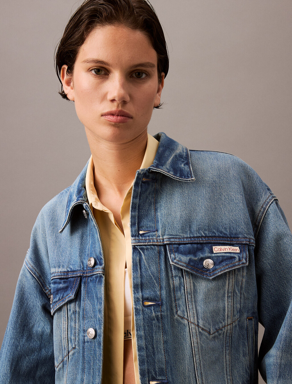 90s Trucker Jacket, AURORA, hi-res