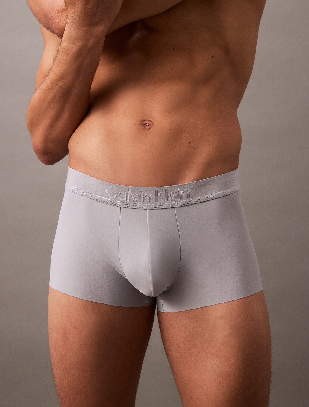 CK Black Low Rise Trunks, Sleet, hi-res