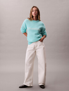 Alpaca Blend Logo Jumper, Tahiti Turquoise, hi-res