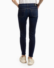 Core Mid Rise Skinny Ankle Jeans, Dark Blue, hi-res
