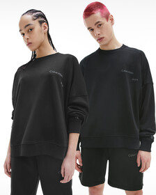 GENDER FLUID DISRUPTED LOGO SWEATSHIRT, Ck Black, hi-res