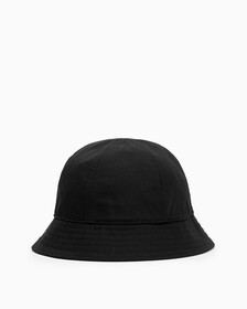CK LOGO DOME BUCKET HAT, BLACK, hi-res