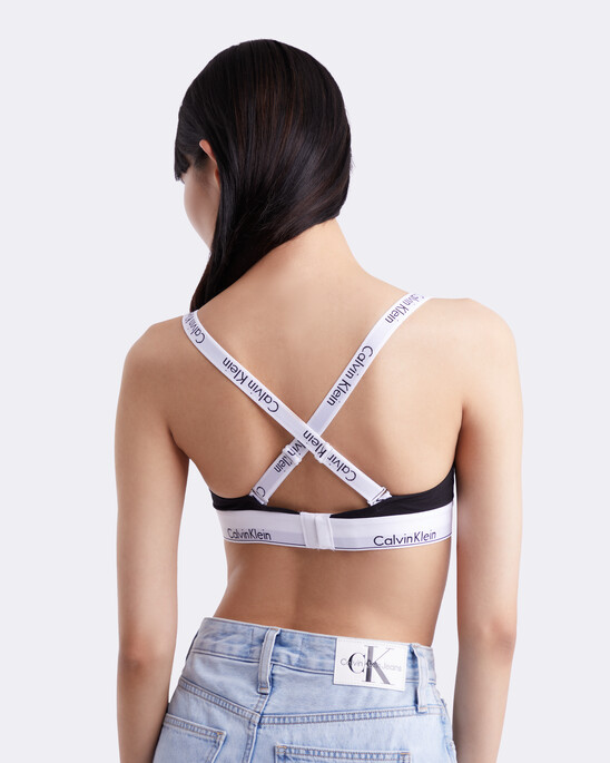 Modern Cotton Lightly Lined Bralette by Calvin Klein Online, THE ICONIC