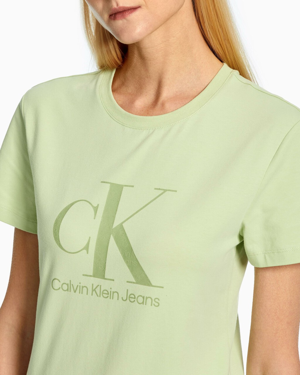 WHITE ON WHITE MONOGRAM SLIM FIT, Jaded Green, hi-res