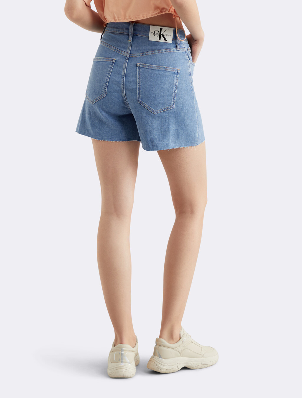 High Rise Relaxed Cooling Denim Shorts, Denim Light, hi-res