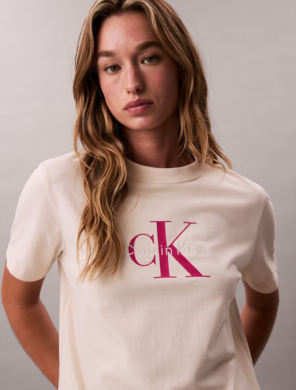 Monogram T-shirt, Birch, hi-res
