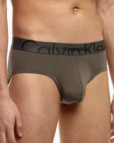 Embossed Icon Microfiber Hipster Briefs, Grey Sky, hi-res
