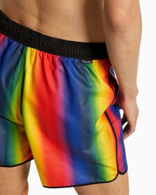 CK ONE RUNNER PRINT MEDIUM SHORTS, Ck Pride Rainbow Aop, hi-res