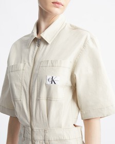 Utility Back Cut Out Jumpsuit, EGGSHELL, hi-res