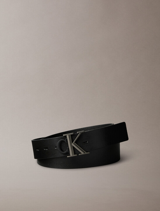 Monogram Plaque Buckle Reversible Belt 35mm