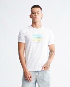 Multi Layering Logo Tee, Bright White, hi-res