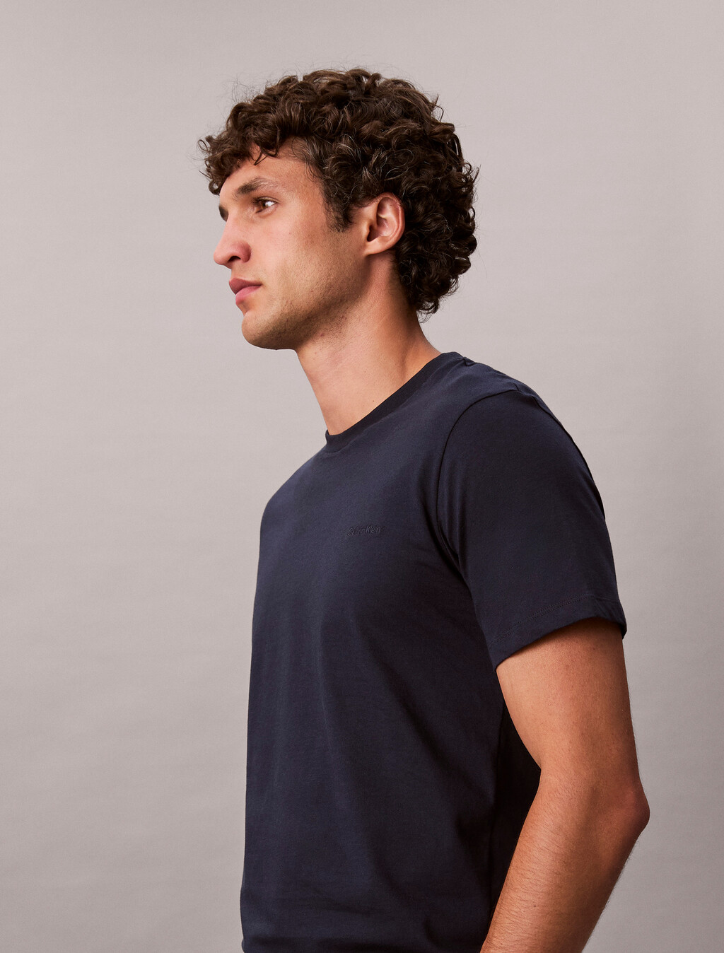 Solid Liquid Touch Crewneck Tee, Dark Sapphire, hi-res