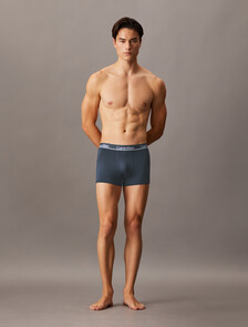 CK Micro Plus Low Rise Trunks 3 Pack, BLACK/ TURBULENCE/ GREY HEATHER, hi-res