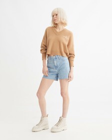 ARCHIVE NETURALS V NECK PULLOVER SWEATER, Travertine, hi-res