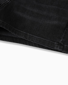 37.5 RECYCLED COTTON HIGH RISE DENIM SHORTS, Washed Black Dbl Belted Wb, hi-res