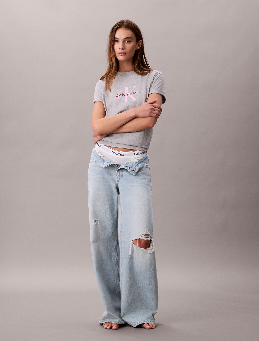 Monogram T-shirt, Heroic Grey Heather, hi-res