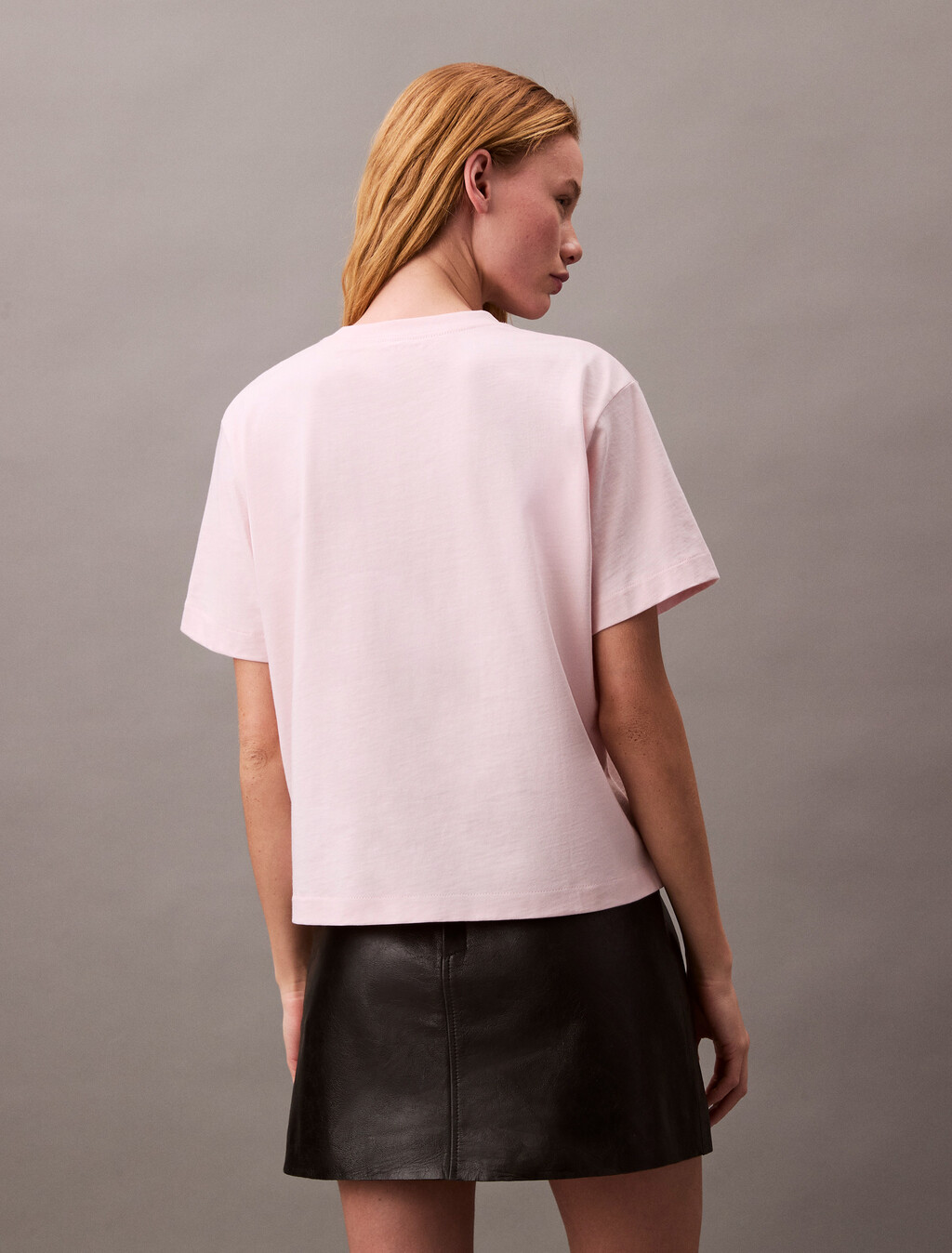 Standard Logo Boxy Varsity Tee, Crystal Pink, hi-res